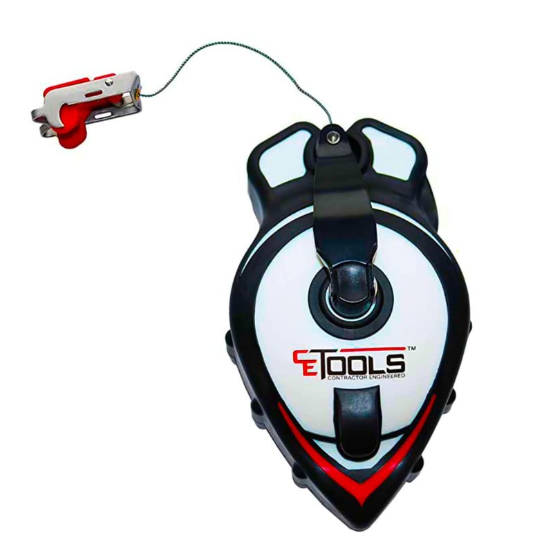 CE TOOLS SnapBackÂ® Chalk Line with Releasable Tip - Image 1